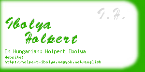 ibolya holpert business card